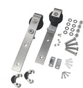 Homacer Brushed Nickel Extra Roller Set, Includes Two Rollers with Nuts, Bolts, and Washers, Two Door Stoppers, Two Anti-Jump Pads, and One Floor Guide (Classic Design)