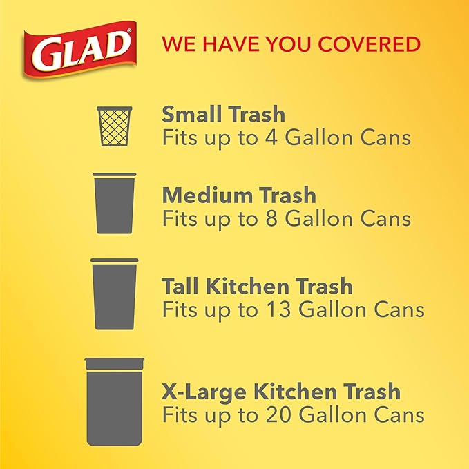 Glad Small Trash Bags 4 Gallon, Febreze Beachside Breeze Garbage Bags, Odor Resistant with Drawstring, 34 Count (Pack of 2)