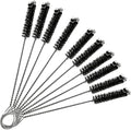 SnowTree - 10 Pack Fan Tip Nylon Bristle Cleaning Brush for Glass Pieces - Anti Scratch Fan Tip to Protect Glass Surfaces and Tubes