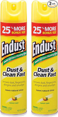 Endust Multi-Surface Dusting and Cleaning Spray, Lemon Zest, 12.5 Ounce (Pack of 2)