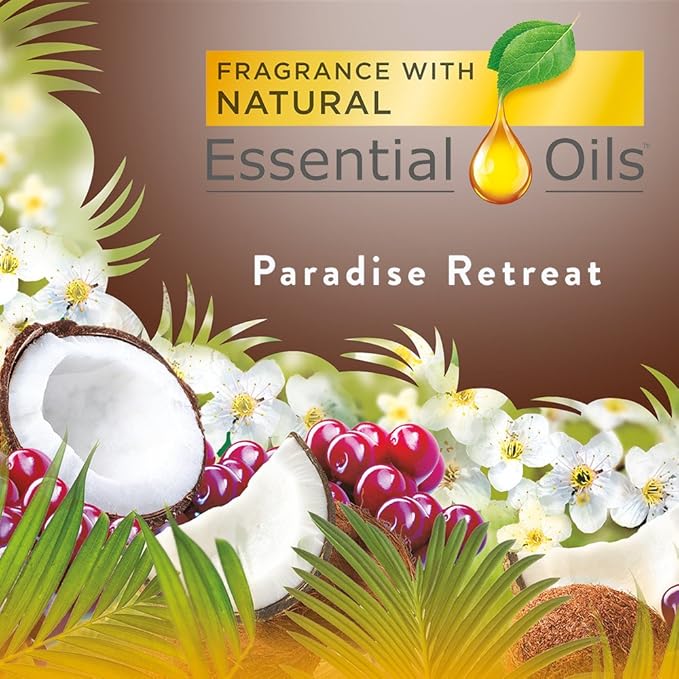 Air Wick Automatic Air Freshener Spray Refill, 1ct, Paradise Retreat, Odor Neutralization, Essential Oils