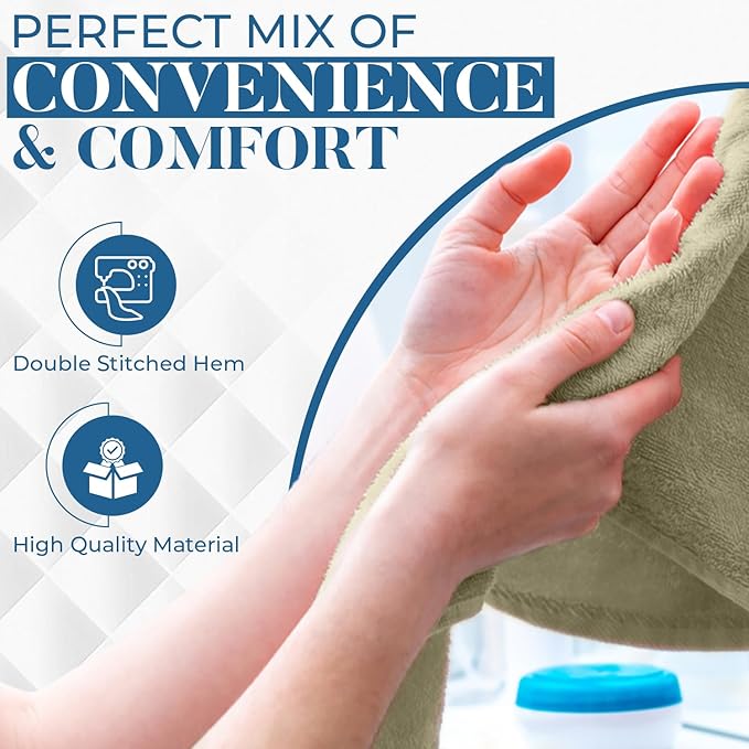 DAN RIVER 6-Pack Premium Hand Towels (16x28 Inches) - 100% Cotton, Ultra Soft, Lightweight, Highly Absorbent Towels for Bathroom, Spa, Gym, Salon, Hotel, and Travel - Beige