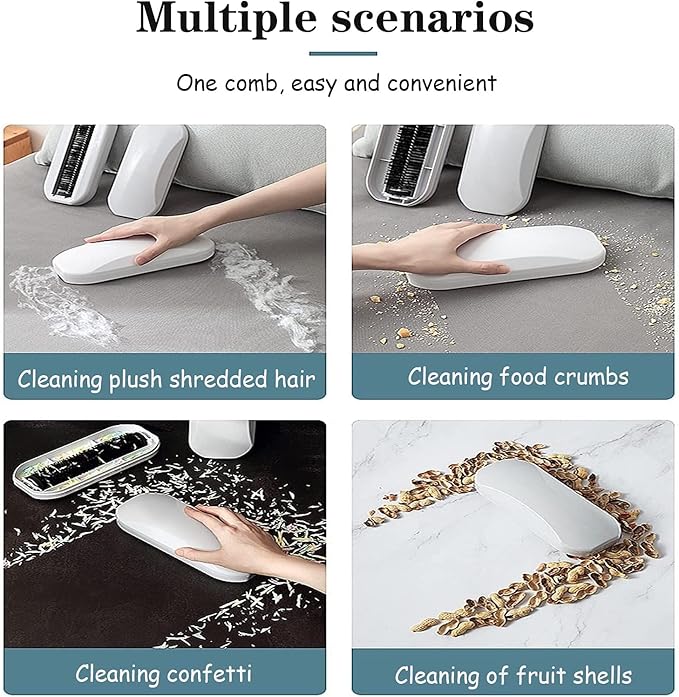 Multifunctional Desktop Crumb Sweeper, Convenient Rolling Bed Brush, Tablecloth Crumb Sweeper, Reusable Handheld Device, Suitable for Floors, Carpets, Tables, Bed Sheets, Clothes, Sofas (2)