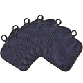 Makeup Remover Cloths for Face, Eye, Lips - Reusable Face Cleansing Cloth Microfiber Makeup Remover Pads 5 x 5 inch 6 Pack (Black)
