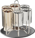 Cup Drying Rack Stand, Stainless Steel 6 Cups Mug Drying Rack Drainer Holder, Countertop Cup Rack Dryer for Glasses, Tumbler, Water Bottle