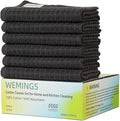 Cotton Dishcloths Set for Home and Kitchen Cleaning- 12x12 Inches Pack of 6- Dish Cloths,Dish Towels,Dish Rags - with Hanging Loop - 100% Cotton,Soft,Absorbent (Grey, 6)