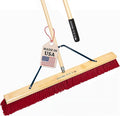 36" Everyday Sweep Indoor/Outdoor Push Broom with 60" Handle. Ideal for Garages & Shops. Durable American Made Steel Brackets-All Stainless Steel Hardware. No Plastic. 100% USA Made