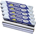 5-Pack Heavy Duty Grilling Aluminum Foil ， Baking Foil Paper, Sheets for Food Tinfoil Roll,High-Temperature Resistant for Home Cooking,Hair Foils(Extra heavy-30CM*10M*20um)
