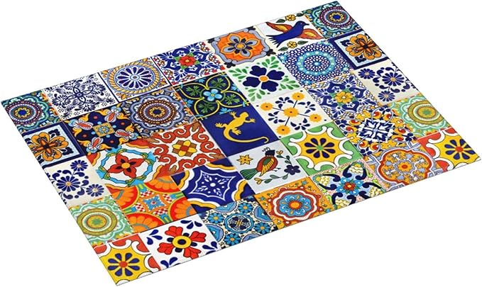 Mexican Tilt Dish Drying Mat For Kitchen Counter Absorbent Large Kitchen Fast Dry Pad Reusable Washable Protector Rack Large Mat 18 X 24