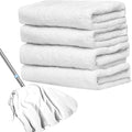 4 Pcs Extra Large Microfiber Cleaning Cloth 30 x 20 Inch Reusable Thick Cleaning Towel Washable Solid Color Microfiber Towel for Home Office Window Cars Glass (White)