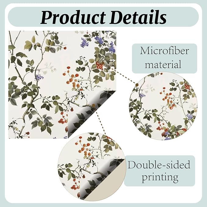 CREATCABIN 6 Packs Thickened Glasses Cleaning Cloth Elegant Flower Design