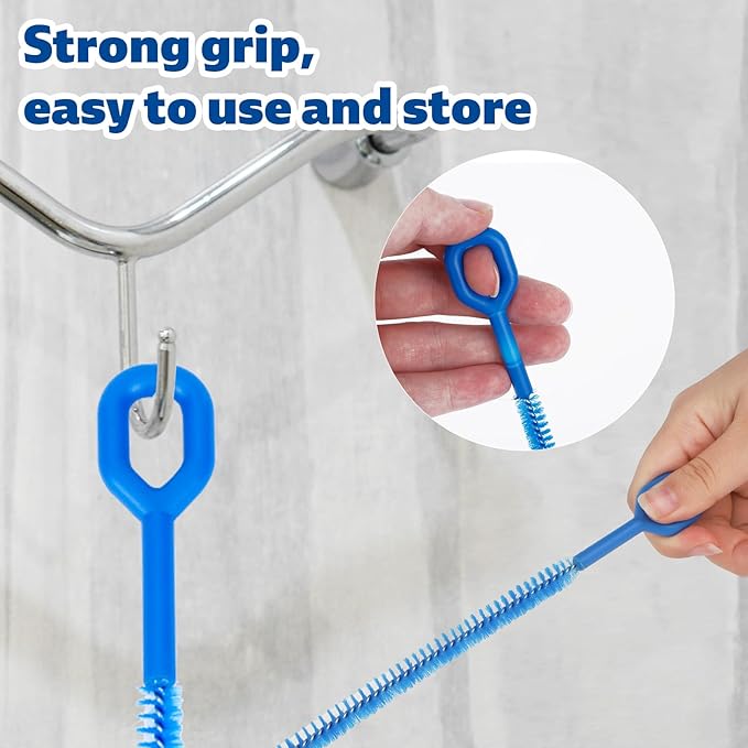 4pcs Straw Cleaner Brushes for Stanley, 8mm/0.31 Inch, 10mm/0.39 Inch, 12mm/0.47 Inch Reusable Extra Long Drinking Water Cup Bottle Straw Cleaning Brush Cleaning Tools Kit Accessories (Blue)