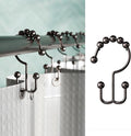 Zenna Home Metal Double Glide Shower Rings, Oil Rubbed Bronze – Set of 12 Heavy Duty, Rust-Resistant Shower Rings with Smooth Glide for Shower Curtains and Liners