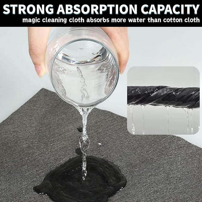 10PCS Thickened Magic Cleaning Cloth, Absorbent Magic Cleaning Glass Cloth, Reusable Lint Free Cloth, Suitable for Multi-Purpose Use Such As Windows, Mirrors, Glass, Cars, Kitchens, Etc.