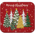 Christmas Kitchen Countertop Dish Drying Mat,Red Christmas Tree Snowflake Pattern Microfiber Kitchen Drying Mat, Washable Absorbent Countertop Xmas Winter Holiday Dish Mat Drainer,16x18In