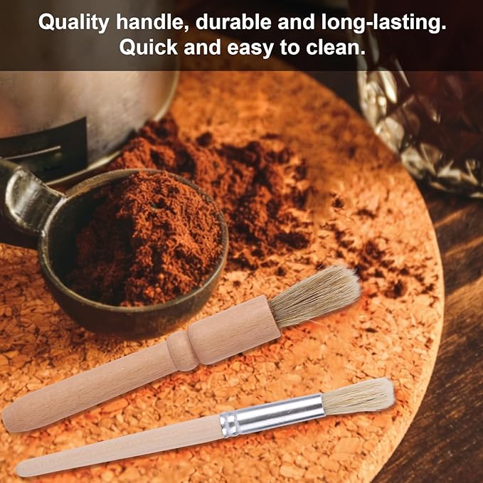 8pcs Coffee Cleaning Brush Set, Espresso Machine & Grinder Cleaning Brushes Long Handle Brush Cleaner and Scoop Tool for Clean Coffee Maker Grinder Brew Head and Barista Accessories