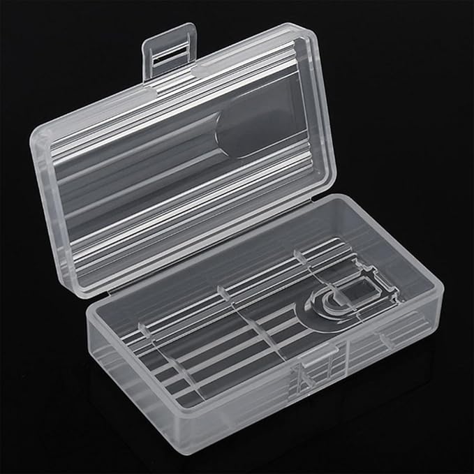 Fielect 18670 18650 CR123A 17670 Battery Storage Case Holder Organizer Box Transparent