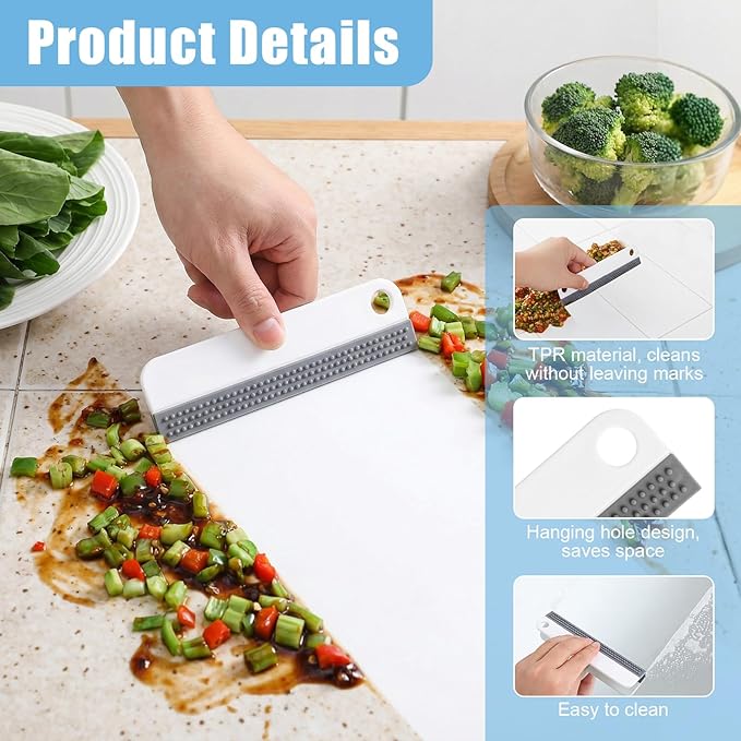 Small Rubber Squeegee, All-Purpose Mini Soft Rubber Window Squeegee Silicone Mini Kitchen Countertop Scraper for Cleaning Sink, Counter, Tiles,Car Windows and Side Mirrors
