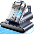 Upgrade Cordless Mattress Vacuum with 18kPa Ultra-Deep Suction, 2-Speed Bed Vacuum with 33000 RPM/Min Roller Brush, 253.7nm UV-C Light & LED Display, HEPA, 149℉ Heat, Aroma & Anion for Bed Sofa