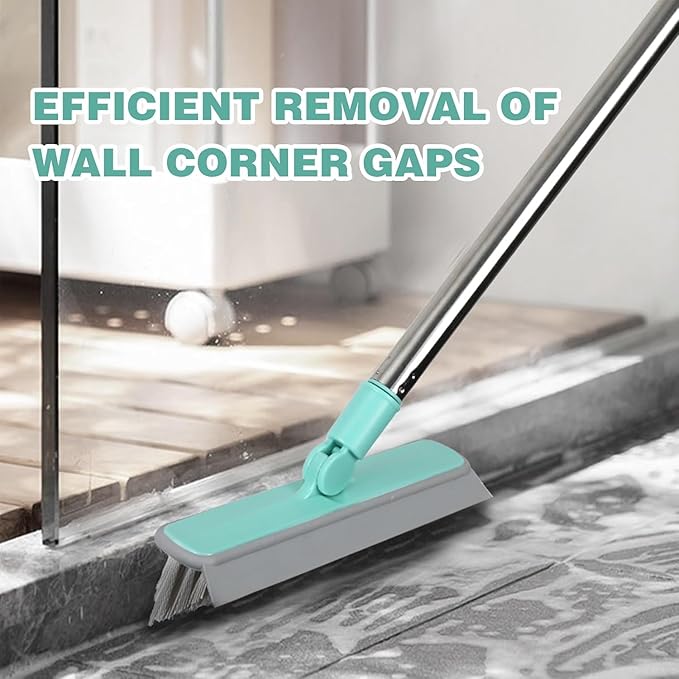 Pool Brush V-Shape Brush with 63" Adjustable Long Handle,Shower Swimming Pool Brush for Glass Doors,Bathroom,Kitchen,Tile,Marble Floors,Deck,Hallways