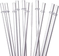 24 Pack, HIGHLY Transparent Reusable Plastic Straws with 4 Cleaning Brushes, 10.5 in Long Drinking Straws, Clear Replacement Straw for 16 24 30 32 OZ Tumblers, Cups, Jars, YETI, Starbucks - BPA FREE