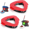 Funtin 2-Pack Mop Scrub Brush Head Compatible with Ocedar EasyWring 1-Tank Spin System, Shower Floor Scrubber for Bathroom Kitchen, Not Fit RinseClean (1-Tank (2-Pack))