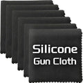 Silicone Gun Cleaning Cloth, 12"x12" Microfiber Lint Free Silicone Gun Cleaning Rags, Reusable Microsuede Cleaning/Polishing Wipes Towels for Firearms, Reels, Knives and Scopes