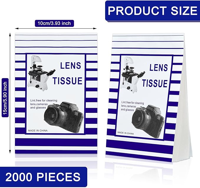 Outus 1000 Pcs Lens Cleaning Paper Tissue and 2 Double Sided Cleaning Cloth-Lens Cleaning Paper for Camera Lenses, Microscopes, Computer Screens, Magnifiers, Glasses