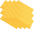 PATIKIL Eyeglass Microfiber Cleaning Cloth 7"x6", 12 Pack Glasses Cleaning Cloth Soft Suede Wipe Screen Cloth for Camera Lens Eyeglasses Screens in Individual Vinyl Pouch, Yellow