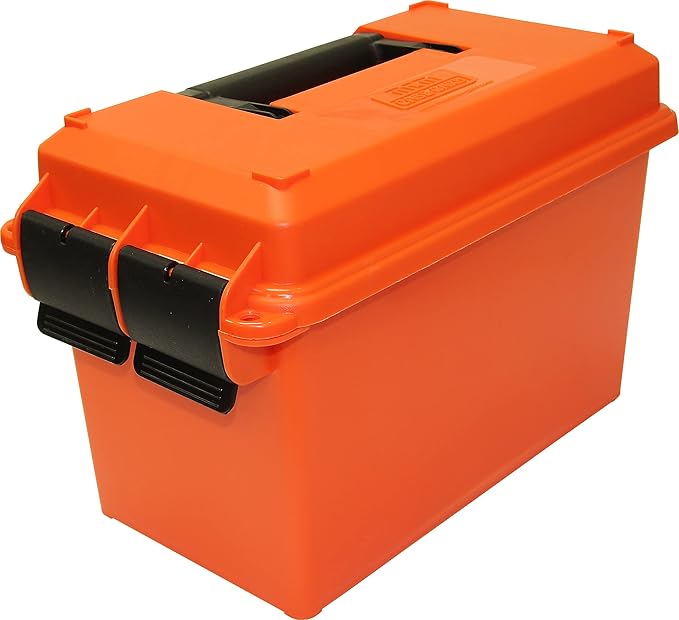 MTM AC50C Ammo Can, 50 Caliber, Field Boxes, Lockable Storage Box with Handle, Water and Dust Resistant, Secures Hunting Gear, Supplies, and Bullets, Stackable, USA Made