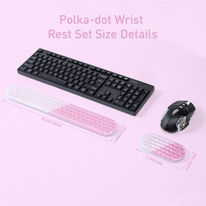 Gel Mouse & Keyboard Rest Set,Pain Relief,Cool Touch,Non-Skid