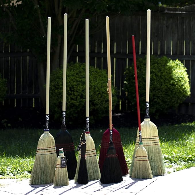 LaPrima Shops Authentic Amish Hand Made All Broomcorn Broom (57-Inch/Large)