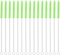 uxcell 15Pcs Drinking Straw Cleaning Brushes, 8" x 3/8" Nylon Bristles Long Straw Brush Pipe Cleaner for Washing Straws Pot Spout, Sippy Cup, Bottle and Tube (Green)