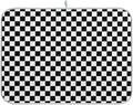 Black White Checkered Pattern Dish Drying Mat for Kitchen Counter Absorbent Microfiber Drying Pad, Medium 16x18 in, Reversible Drainer Mats