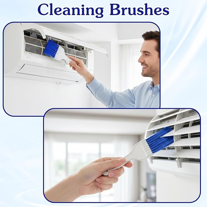 4 Pcs Refrigerator Coil Cleaning Brushes Dryer Vent Cleaner Brush Air Conditioner Condenser Cleaning Brush