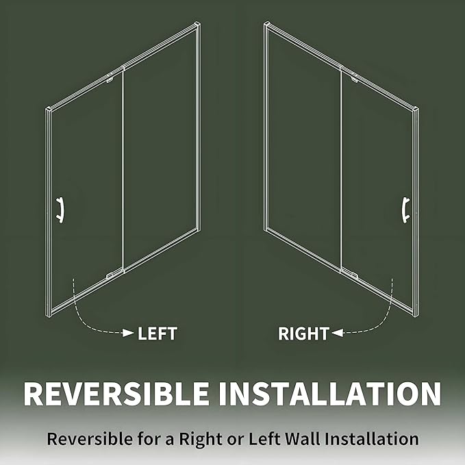 Pivot Glass Shower Door, 38-42" W x 71" H, 1/4"(6mm) Clear SGCC Tempered Glass, Brushed Gold Finish, Magnetic Closure, Reversible Installation