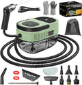 Handheld Steam Cleaner for Home, 2500W High Temperature Pressurized Machine, 1.6L Water Tank, Handle-controlled Steam Output, Portable Cleaning Steamer for Car, Bed Bugs, Furniture (Green, 16 PCS)