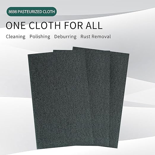 Carbon Black Scuff Pads - 6Pcs Scouring Pad 7447 - Very Fine Grade Hand Pads General Purpose Sanding Hand Pads 200 x 125mm/8" x 5"