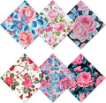 CREATCABIN 6 Packs Thickened Glasses Cleaning Cloth Elegant Flower Design