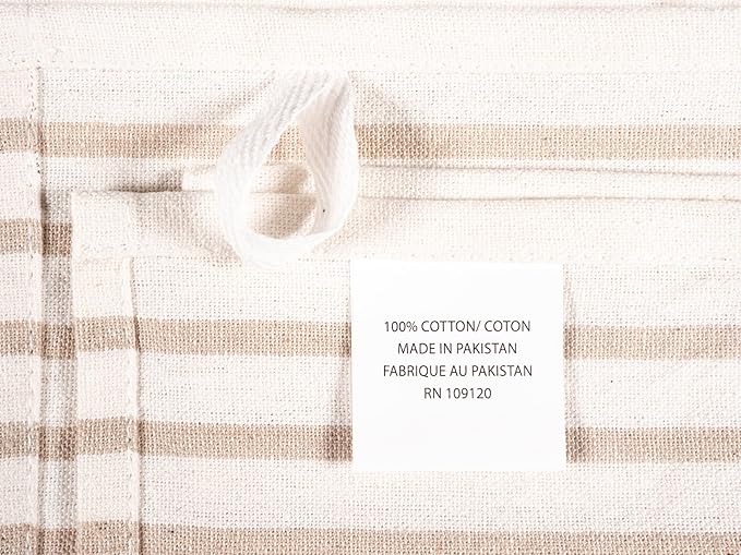 KAF Home Assorted Flat Kitchen Towels | 100% Cotton - 18 x 28 inches | Ultra Absorbent Soft Dish Towels | Perfect for Cooking, Cleaning, and Drying Hands (Beige, 10 Pack)