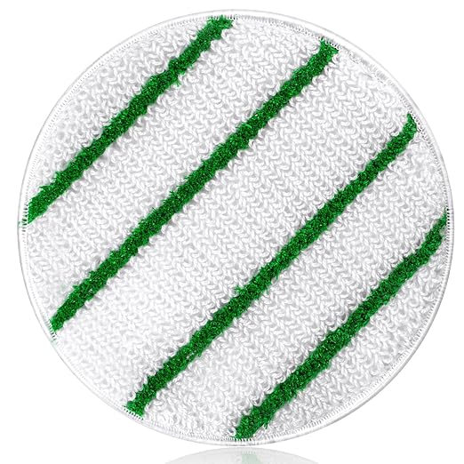 Tioncy 19 Inches Synthetic Carpet Bonnet Scrubber Brush Carpet Bonnets Pads Commercial Grade Rug Scrubber Abrasion and Absorbency with Cleaning Strips