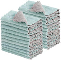 20Pcs Kitchen Cloth,Dish Towels,Super Absorbent Coral Fleece Dishtowels,Premium Dishcloths,Nonstick Oil Washable Fast Drying Dish Rags,for Clean Table Dish Glass Pet Paws (Green Gray)