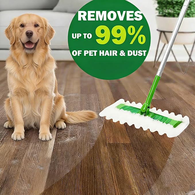 Heavy Duty Dry Sweeping Cloth Refills for Swiffer Sweeper Mop, Sweeper Pet Dry Pad Refills to Clean Dust, Pet Hair, Dirt, Floor Duster Mop Pads, 30 Count