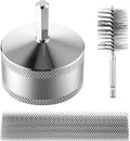 1-1/2" Copper Pipe Cleaner for Drill with 1/4" Hex Shank & Brush Blades & Metal Pipe Cleaning Brush, Tube Thread Cleaner, Plumbing Tools for Plumber Removing Rust, HVAC Stain Removal (1 Piece)