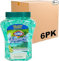Clorox Fraganzia Crystal Beads Air Freshener, Long Lasting Room Deodorizer and Odor Eliminator Gel Beads to Freshen Home, Car, or Office, Island Orchid Scent, 12 Fl Oz - 6 Pack