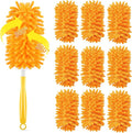 Duster Refill for Swiffer, 360 Dusters Heavy Duty Refills, Reusable Duster Kit for Home, Office, Furniture and Outdoor (9 Pack + 1 Handle)