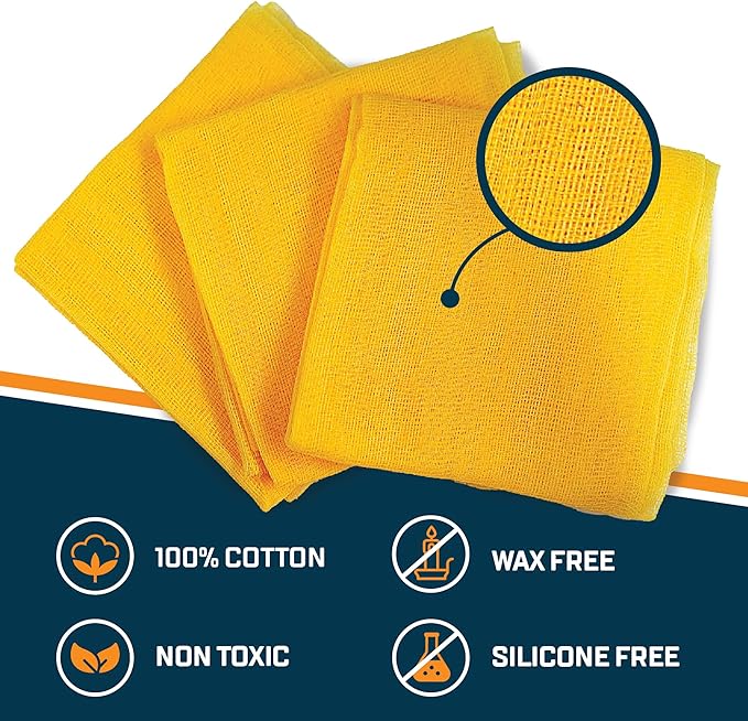 MāKRS 18" x 36" Pro-Tack Tack Cloth, 9-Pack Wood Prep Cloths, Remove and Trap Dust Particles, 100% Cotton, Staining, Varnishing, and Painting, Gentle on Surfaces
