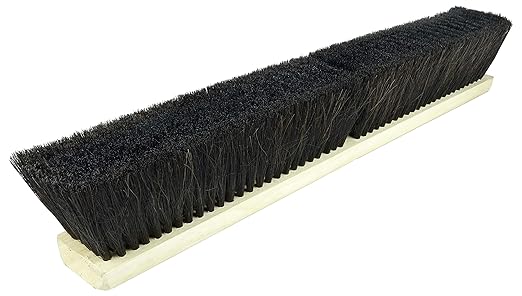 Weiler 42016 Tampico Fiber Medium Sweep Floor Brush, Black Center Fill, 2-1/2" Handle Width, 18" Overall Length, Natural