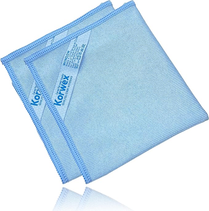 Window Cleaning Cloth, Glass Cleaning Cloth, Streaks Schatches Free. (Blue Pack 2)