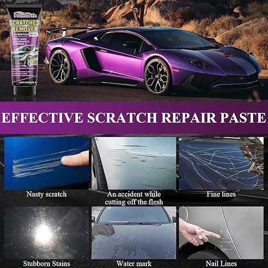 Nano Sparkle Cloth Car Scratch Remover Set,Magic Nano Sparkle Cleaning Cloth Car Scratch Remover,Nano Sparkle Cloth and Car Scratch Repair Paste for Deep Scratch Repair